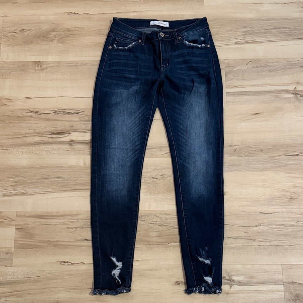 KanCan Dark Blue Distressed Skinny Jeans